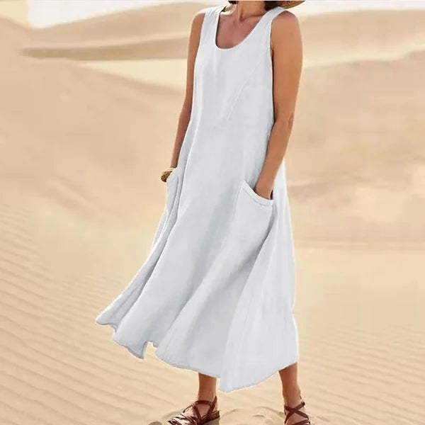 Liesel | Rochie fără mâneci cu buzunare