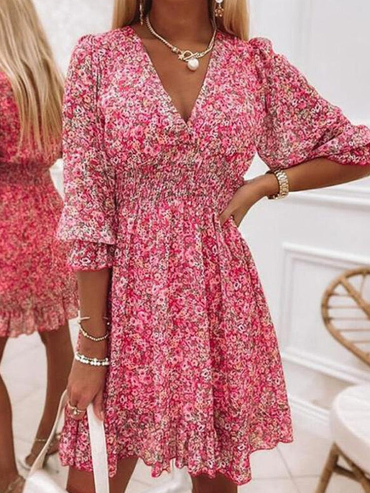 Ida - Rochie sexy de vară cu decolteu în V