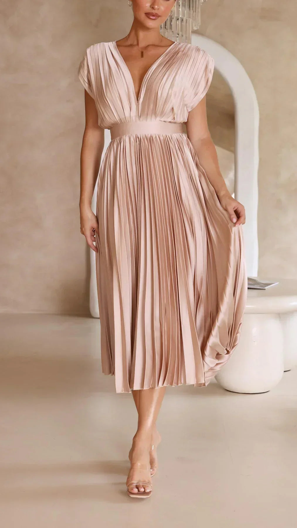 Leni - Rochie plisată sexy elegantă