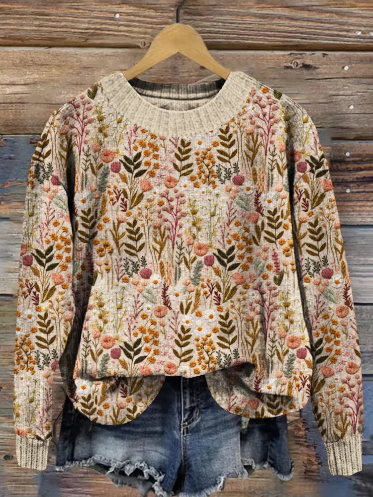 Nova™ | Pulover confortabil cu flori