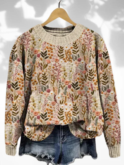 Nova™ | Pulover confortabil cu flori