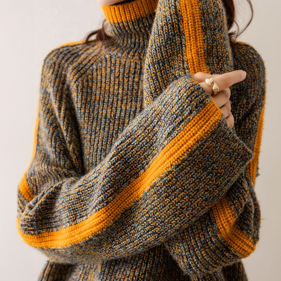 Zoé | Pulover cu guler înalt din tricot
