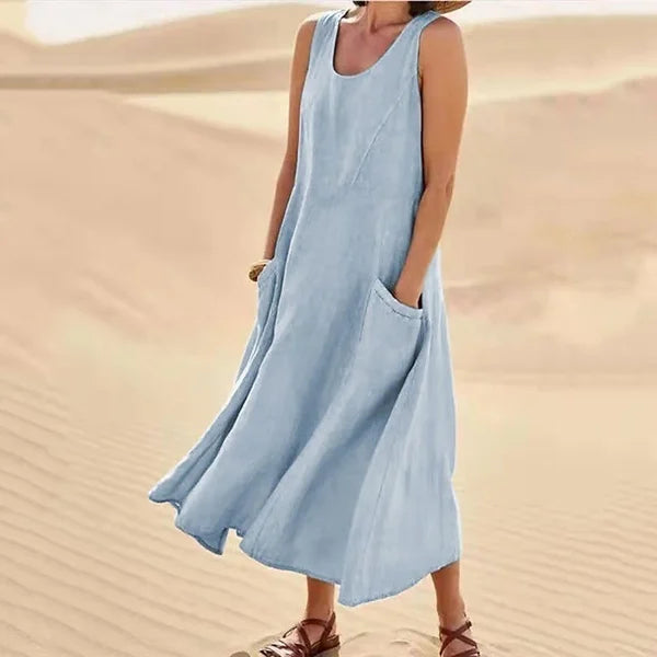 Liesel | Rochie fără mâneci cu buzunare