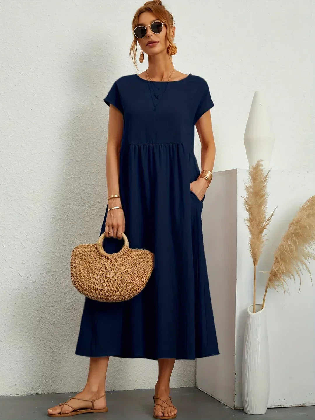 Cindy | Rochie Maxi Casual Stilată
