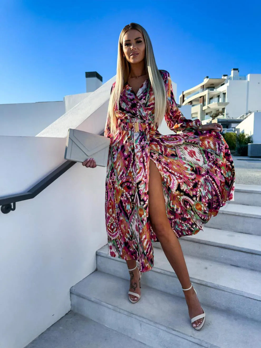 Jessica - Rochie cu fante și curea