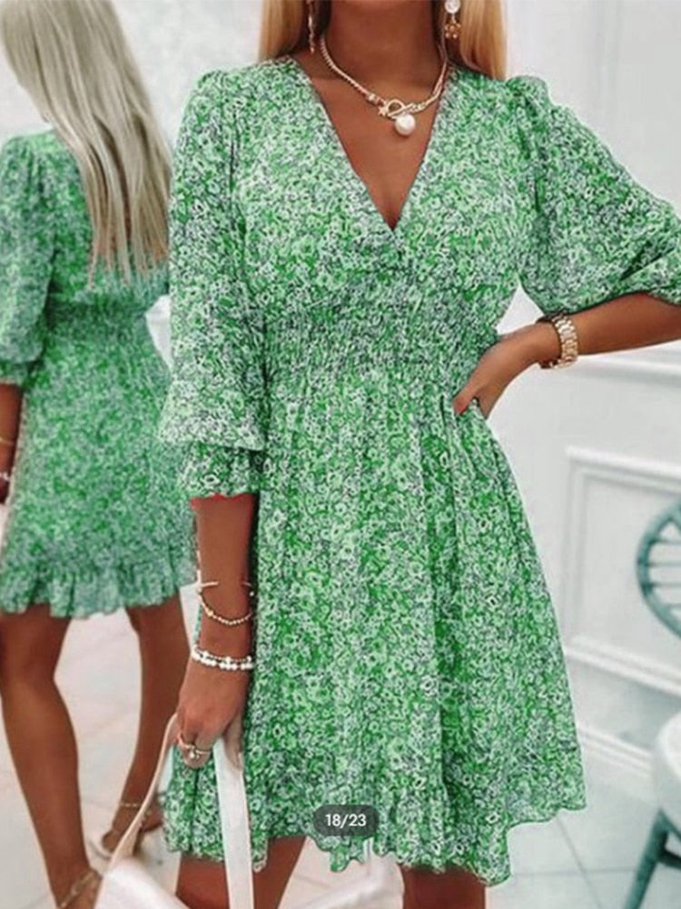 Ida - Rochie sexy de vară cu decolteu în V
