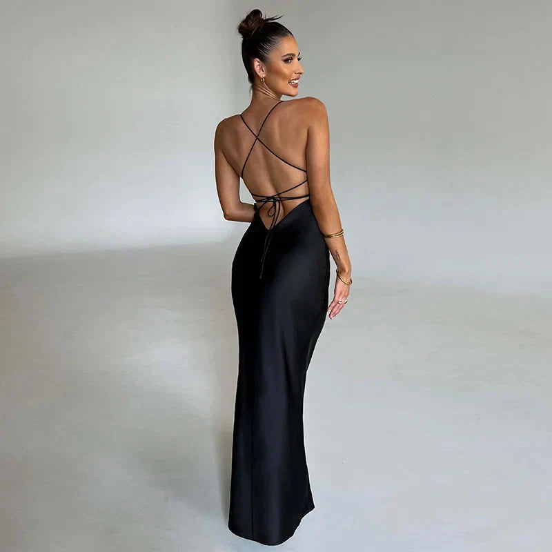 Alina - Rochie maxi cu fante laterale