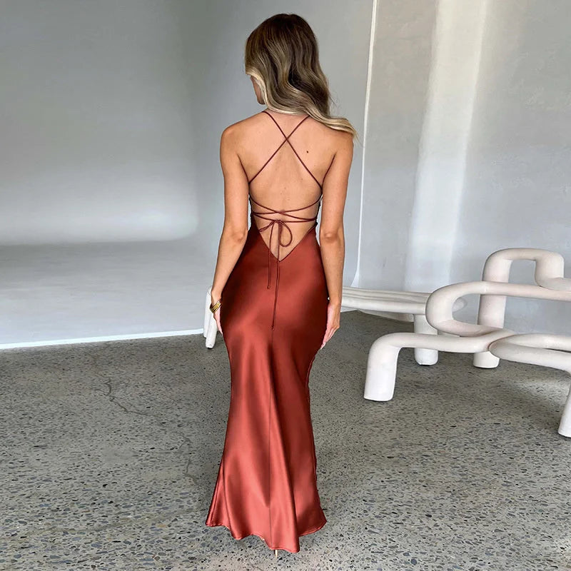 Alina - Rochie maxi cu fante laterale