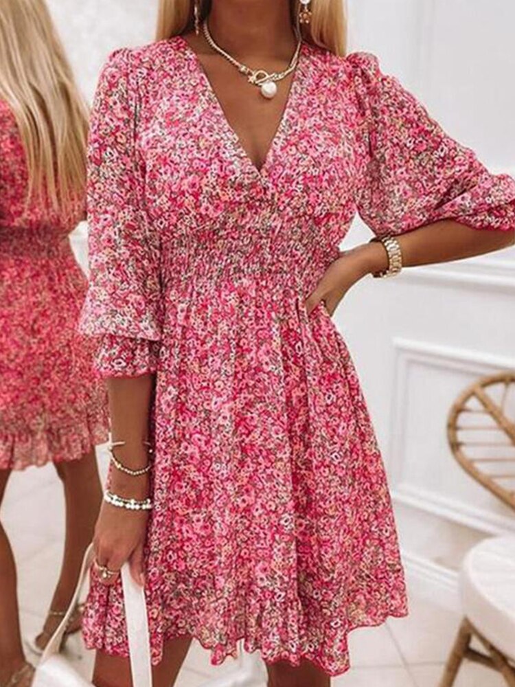 Ida - Rochie sexy de vară cu decolteu în V