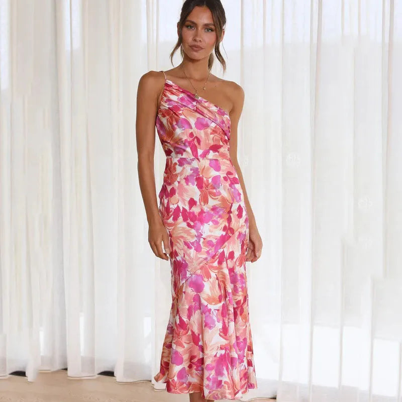DAGMARA - ROCHIE FLORALĂ FĂRĂ UMERI