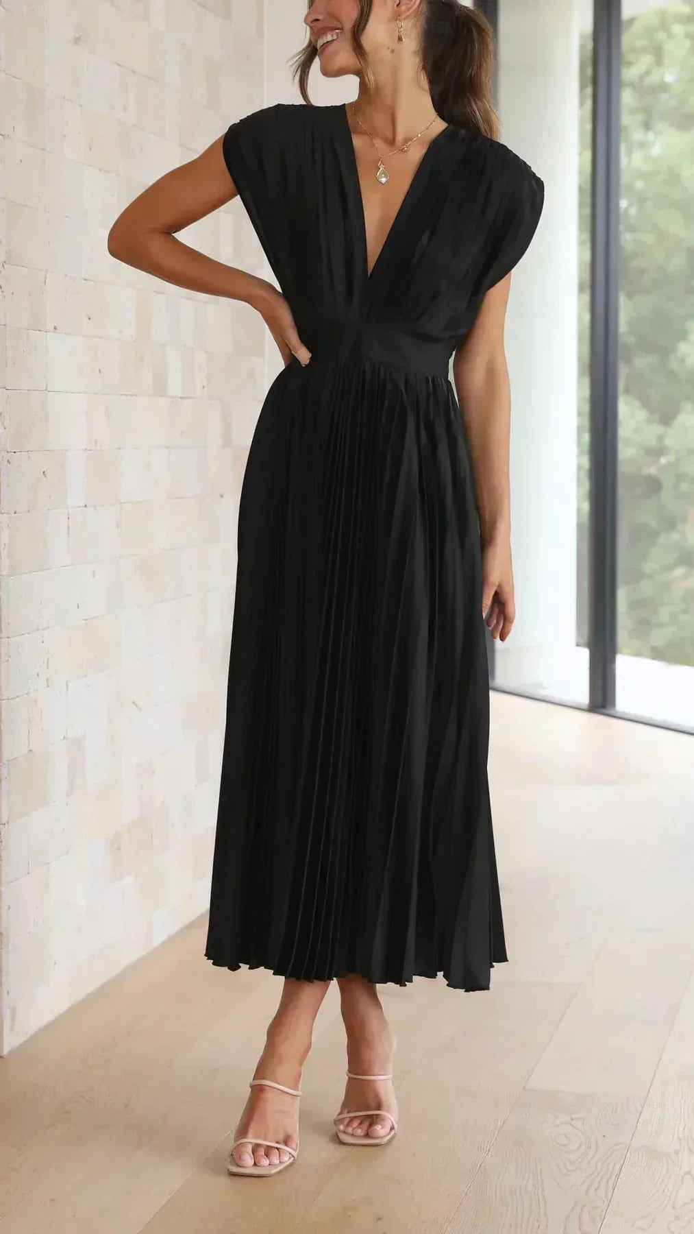 Leni - Rochie plisată sexy elegantă