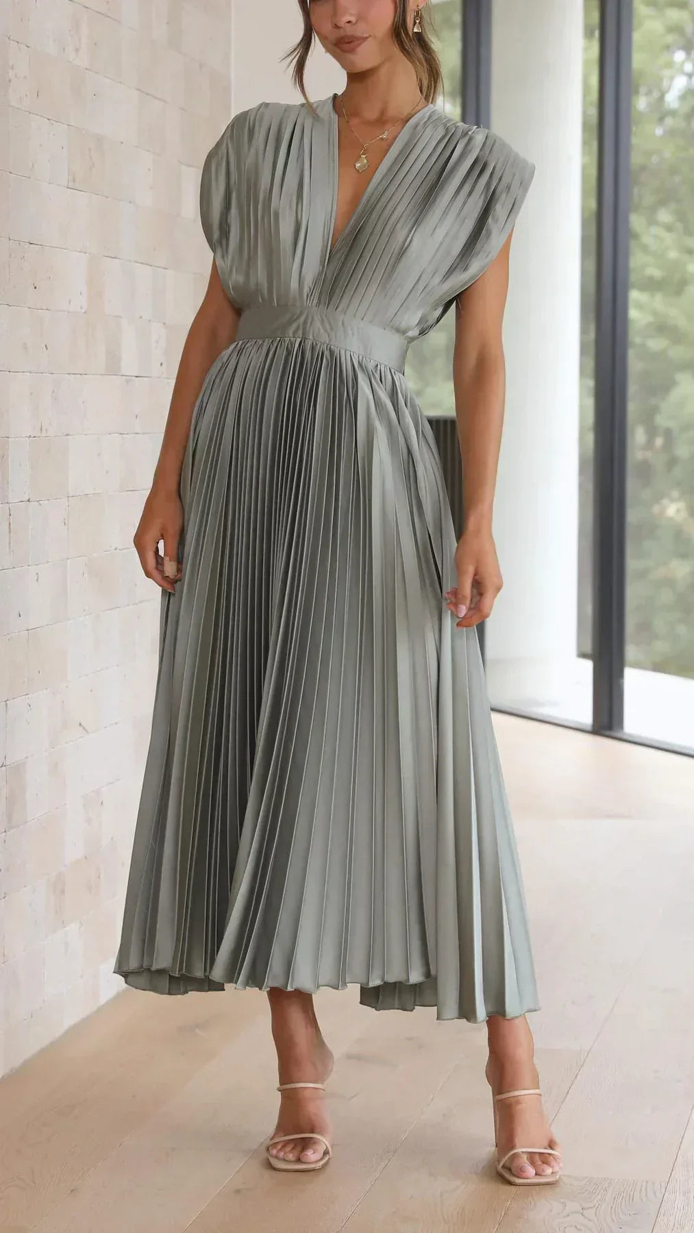 Leni - Rochie plisată sexy elegantă