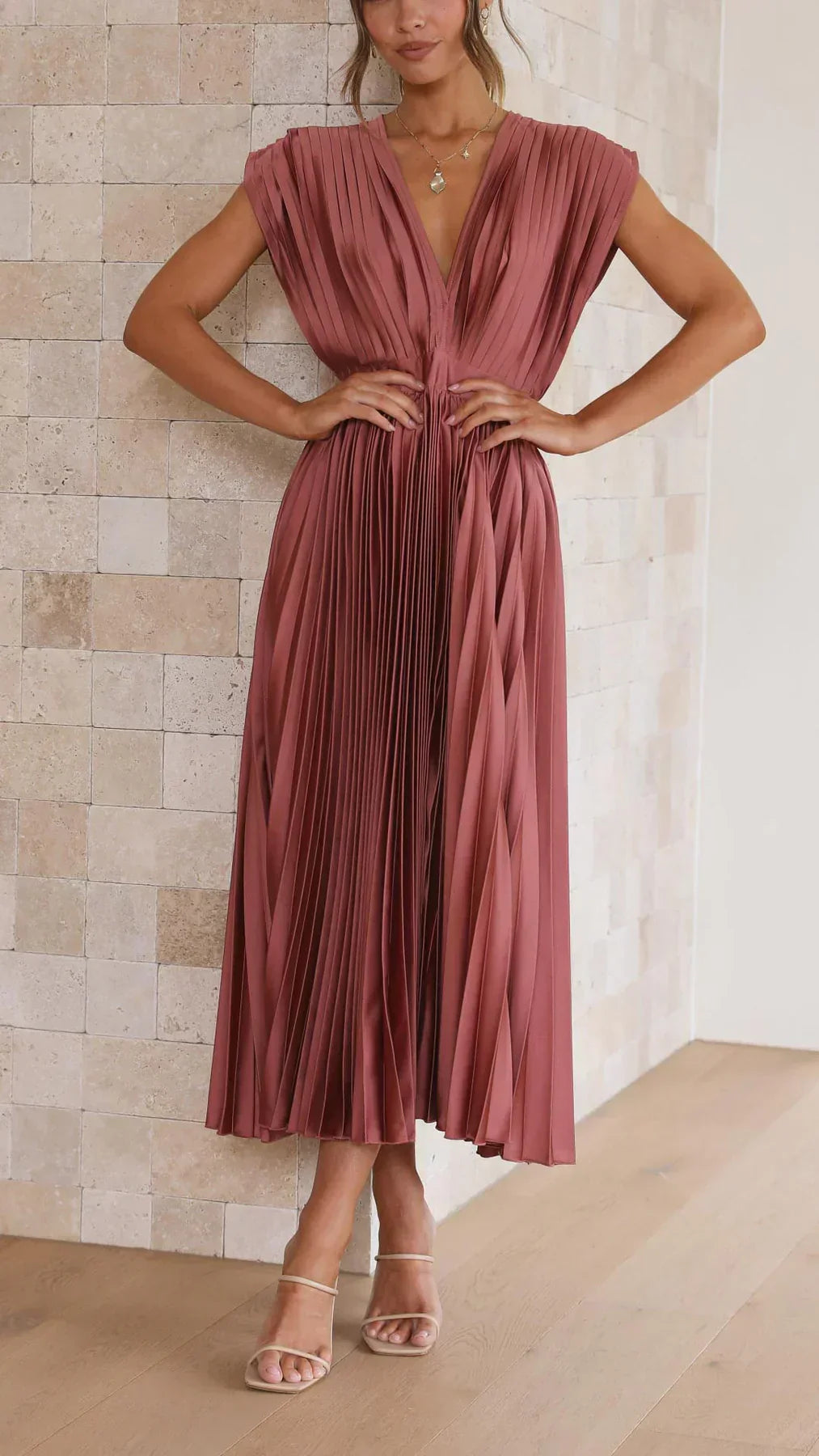 Leni - Rochie plisată sexy elegantă