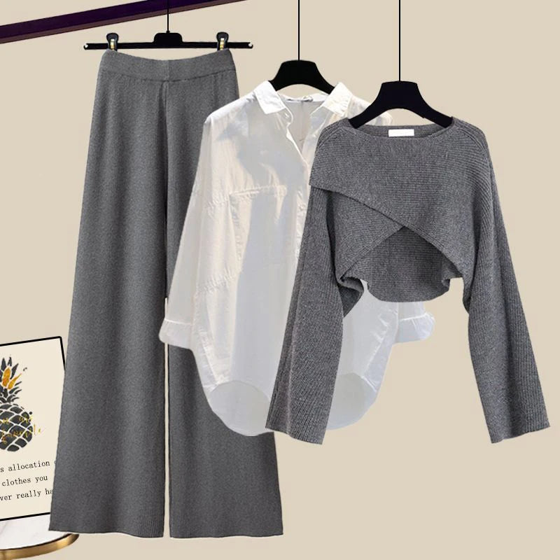 Mia™ – Set confortabil, moale, din trei piese, cu mâneci lungi